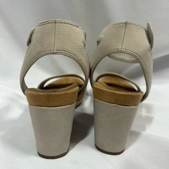 Lucky Brand | Kanoa Leather Suede Wedge Ankle Strap Sandals Women’s Size 6.5 - Picture 6 of 10